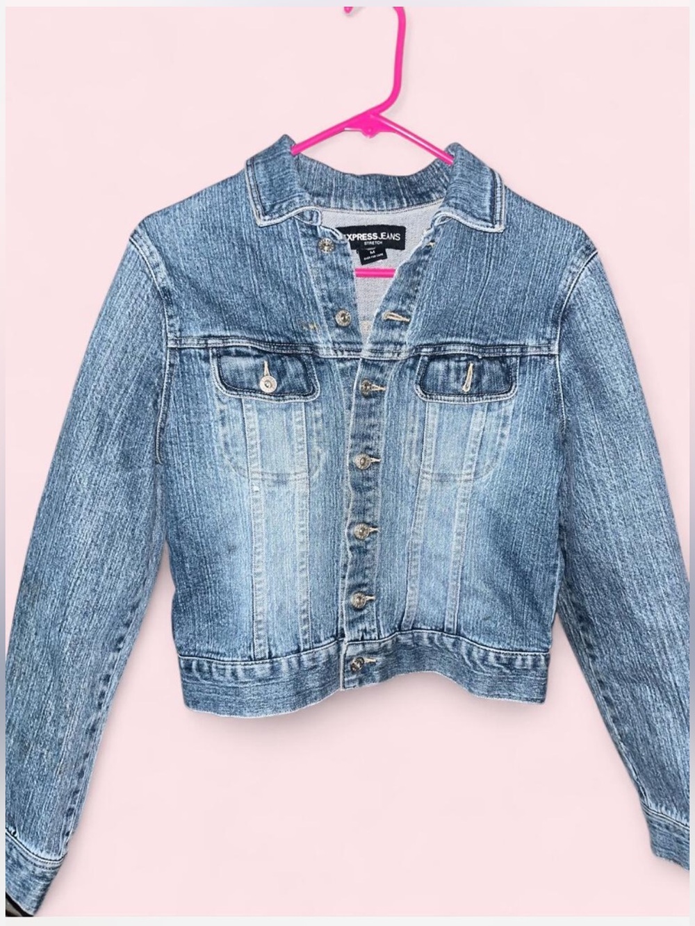 Express Light Wash Denim Jacket - Classic Blue Jean Jacket